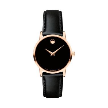 Movado Heritage Series Black With Index Stainless Steel