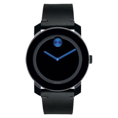 時計 Movado Bold Black 3600626 Men's Movado BOLD Fusion Ice Blue-Ion plated Stainless Steel