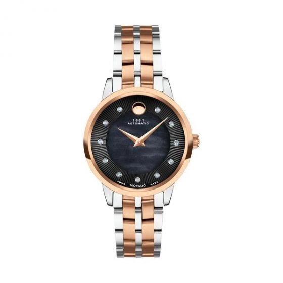 1881 Automatic Black Mother-Of-Pearl With Diamonds Stainless Steel